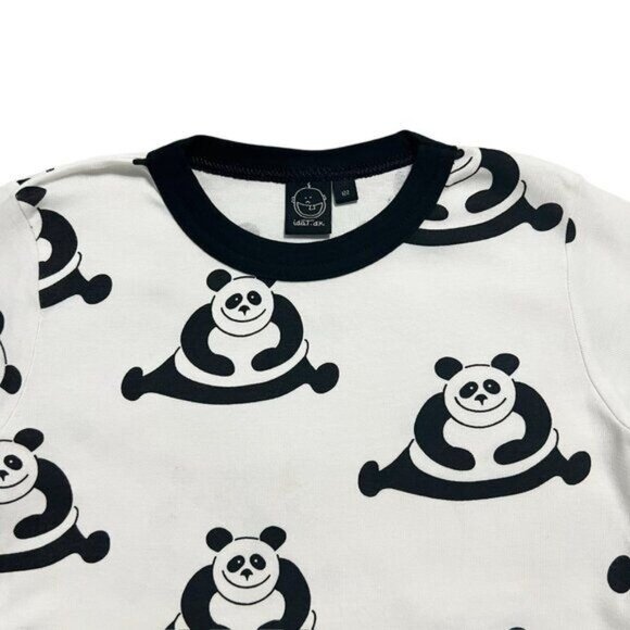 idaT Denmark Sz 122 (7Y) Black & White Panda Shirt - Picture 2 of 7